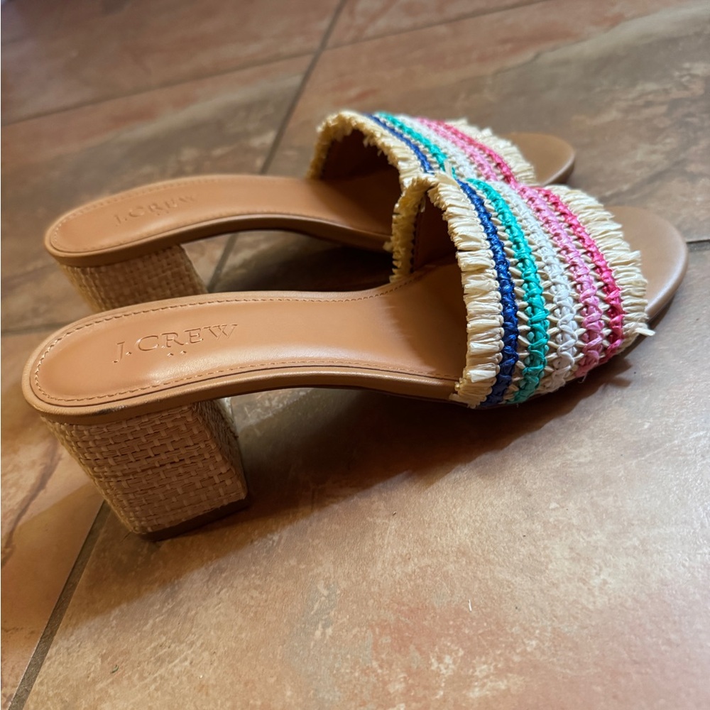 J. Crew Women's Multicolored Woven Mules